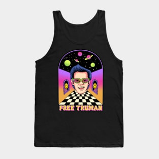 Free Truman In Space Galaxy Tank Top